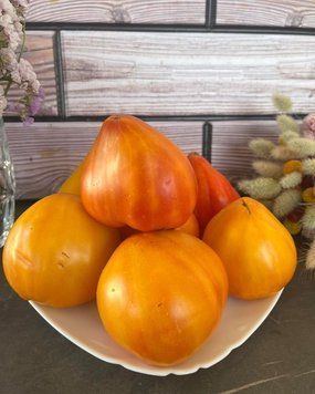 Томат Абрикосове серце зебри (Coeur de Zebra Apricot) 12 насінин 18 фото